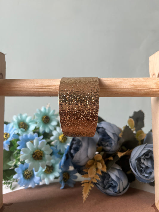 Textured Gold Cuff Bracelet