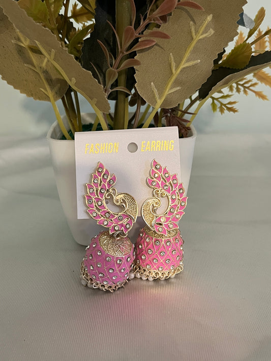 Meenakari Morpankh Jhumka
