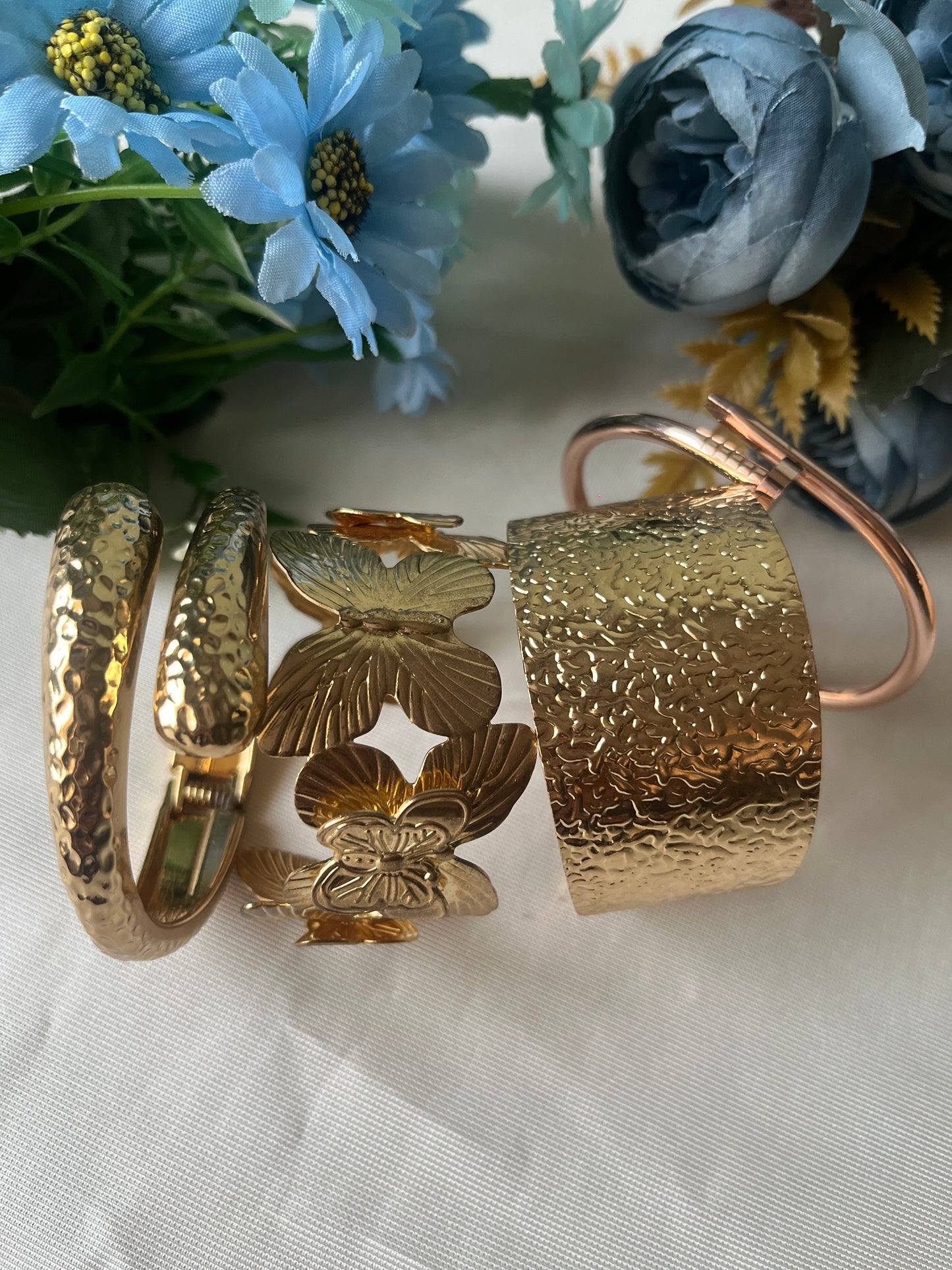 Snake-Inspired Hammered Bracelet