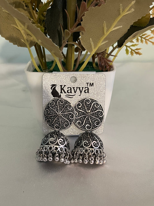 Antique Silver Jhumki