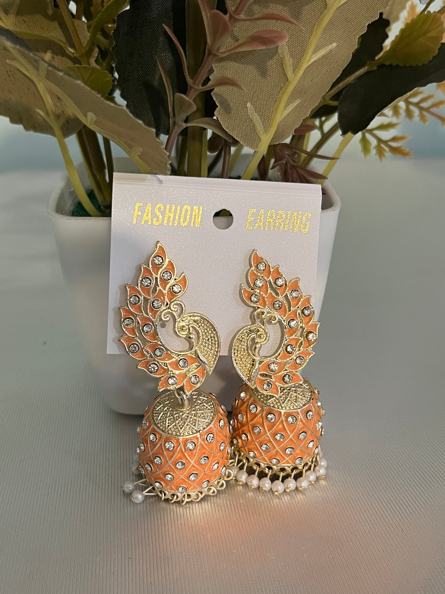 Meenakari Morpankh Jhumka