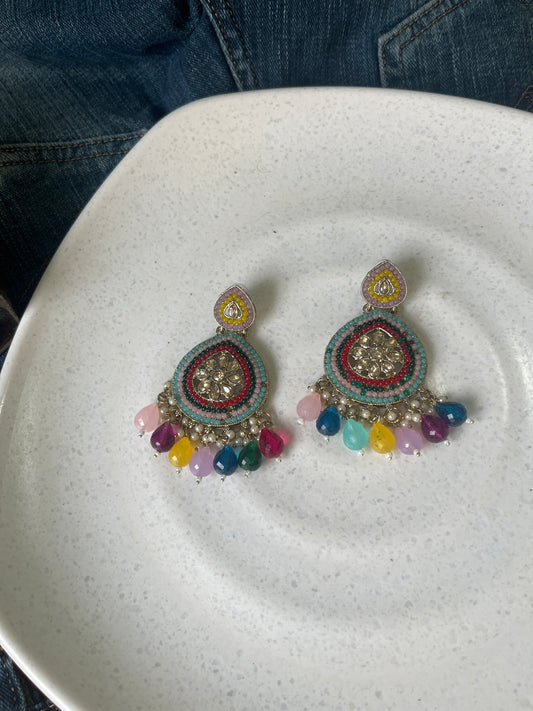 Bohemian Meenakari Earrings